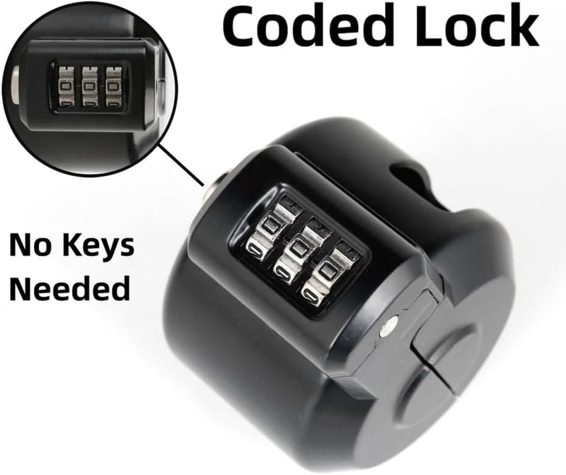 PUGED Keyed Door Handle Lockout Device Cover with Code to Disable Access to Keyhole Combination Lock for Bedroom from Outside Only Fits Handle Lock with Long Connecting Shaft Please Measure Before Order - Image 5